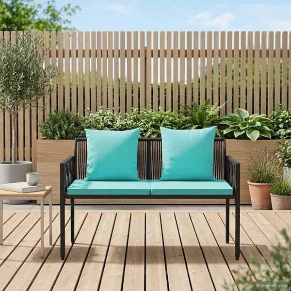 Maison Exclusive - Utomhusbänkar 2-sits 116 x 56 x 75 cm polyrotin