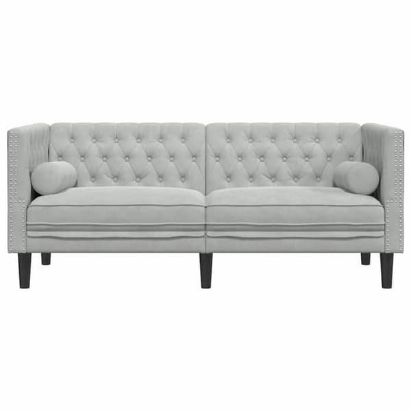 Maison Exclusive - Lys grå sofa 174 x 74,5 x 70,5 cm Velour
