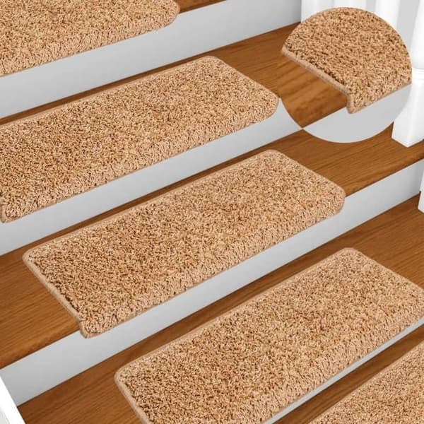 Maison Exclusive - Trappmatta 10 delar 65 x 21 x 4 cm Beige Rektangulär kant beige