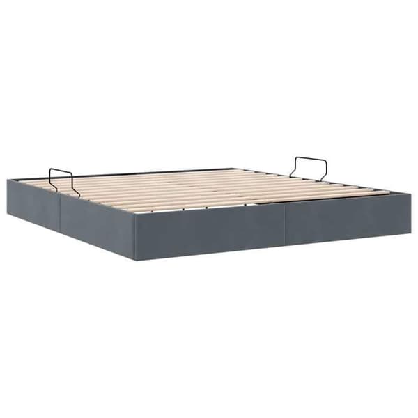 Maison Exclusive - Förvaringssäng med lagring Mörkgrå 183 x 213 cm Sammet