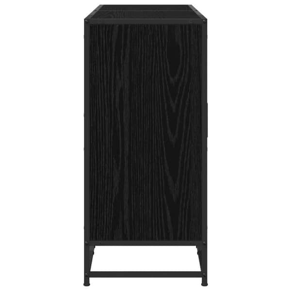 Maison Exclusive - Buffet Sort egetræ 134 x 35 x 76 cm Ingeniørtræ