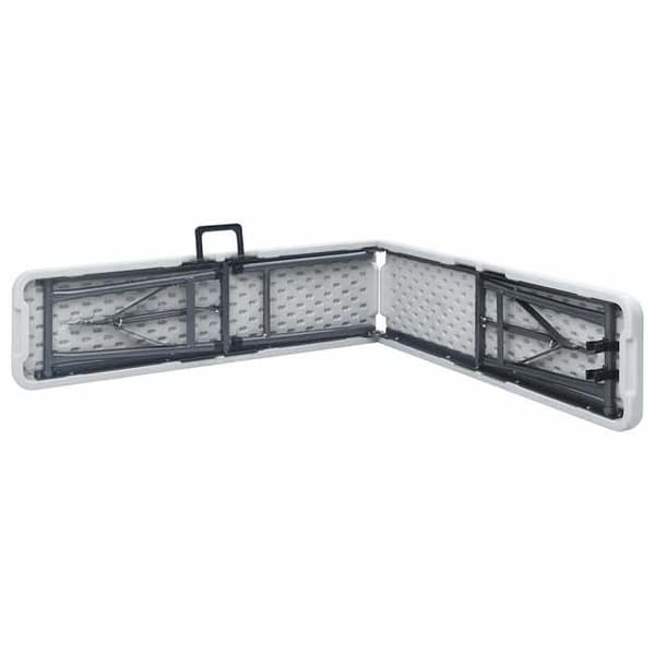 Maison Exclusive - Fällbara trädgårdsbänkar set om 2 180 cm PEHD Vit Vit