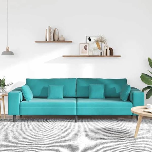 Maison Exclusive - Turkos Soffa 250 x 77 x 76 cm Sammet Turkos