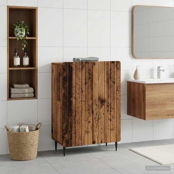 Maison Exclusive - Förvaringsmöbel för Badrum ZWOLLE Antik Trä