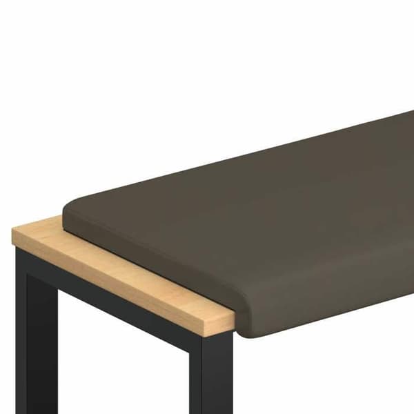 Bænkepude - EKSKLUSIV HUS - Model L - Kunstlæder - Grå - Dybde 35 cm Grå