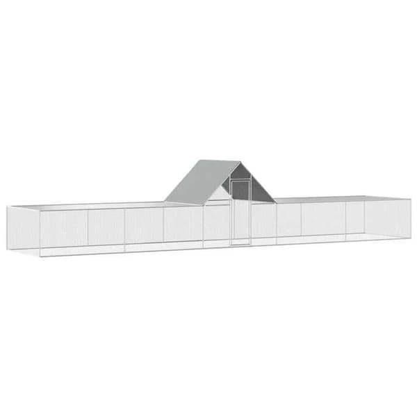 Maison Exclusive - Hönshus 10 x 2 x 2 m Galvaniserat stål silver-
