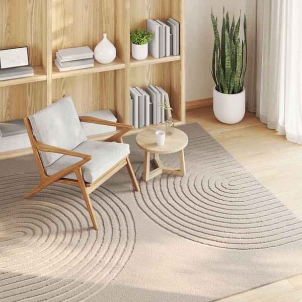 Maison Exclusive - Indendørs tæppe GALATI Beige 200 x 200 cm Polyester beige