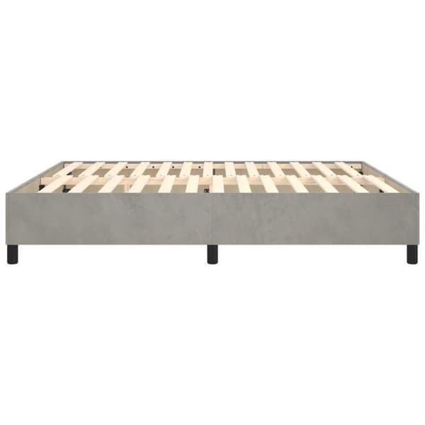 Maison Exclusive - Vaaleanharmaa jousipatja 160x200 cm sametti ljusgrått