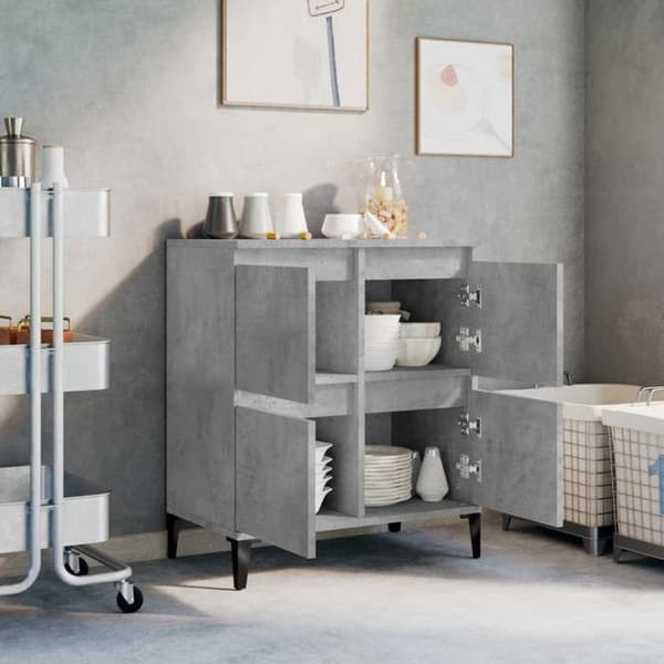 Maison Exclusive - Buffé Grå betong 60x35x70 cm Ingenjörsträ