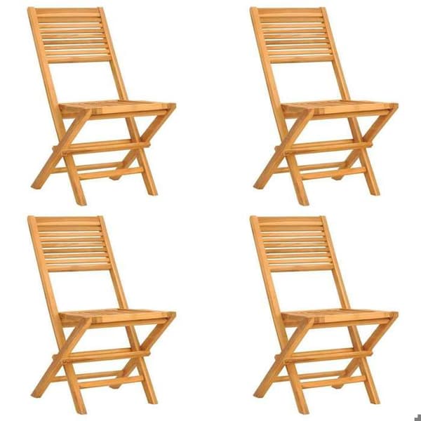 Trädgårdsmöbelset - EXKLUSIVT HUS - 5 delar - Massivt teak - Fällbart - Parasolhål