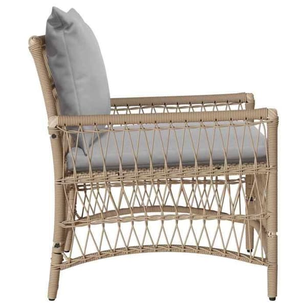 Maison Exclusive - Beige polyrottinki puutarhatuoli beige