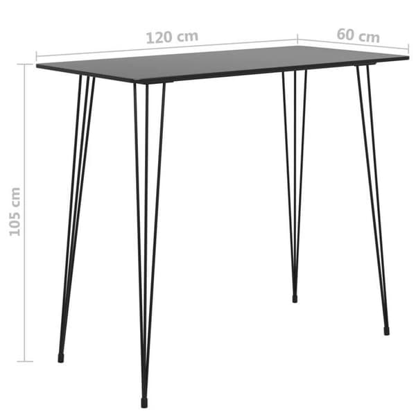 Maison Exclusive - Barbord Sort 120x60x105 cm
