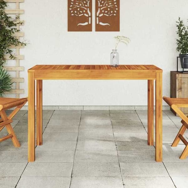 Trädgårdsmatbord - EXKLUSIV HEM - 110x55x75 cm - Massivt akaciaträ - Rektangulär - Utomhus