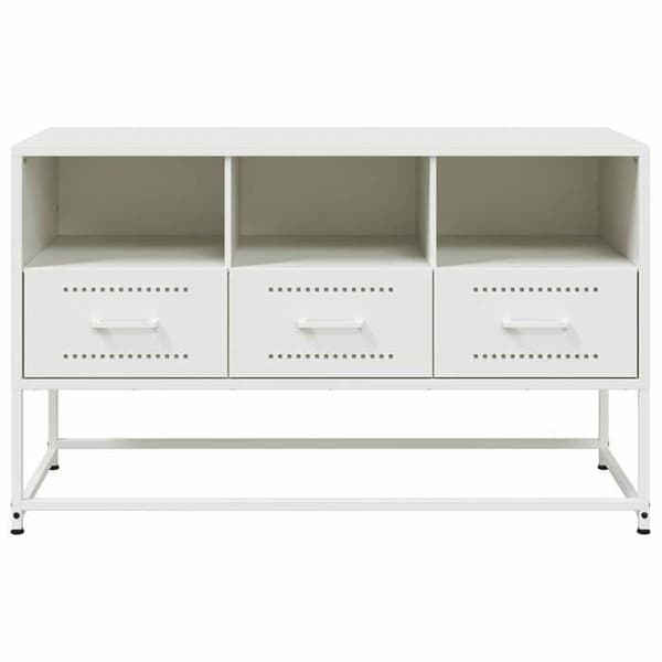 Maison Exclusive - TV-möbel vit 100,5x39x60,5 cm stål
