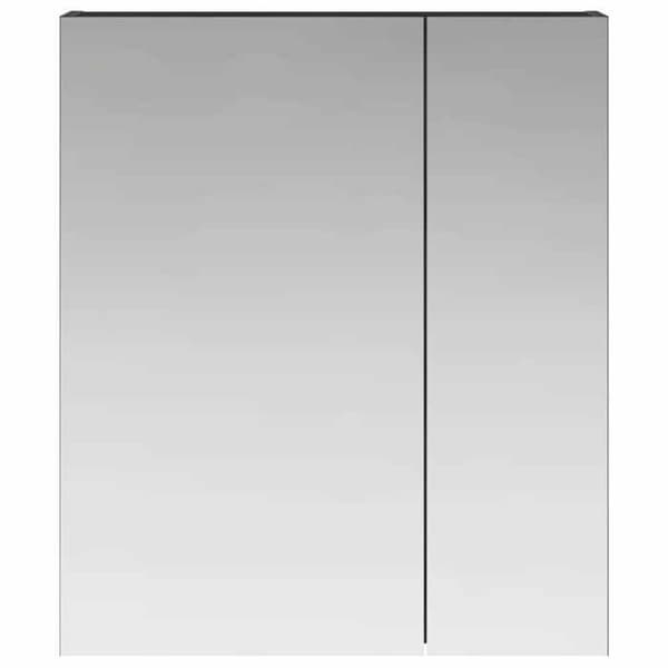Maison Exclusive - Badeværelsesspejlskab i sort eg 60 x 14,5 x 70 cm