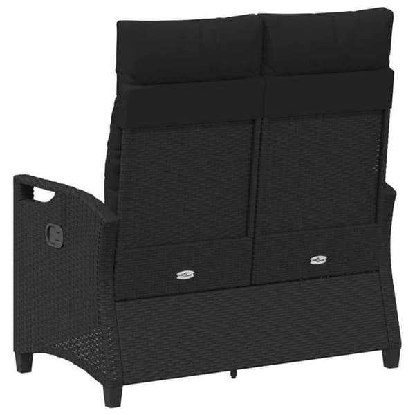 Maison Exclusive - Musta puutarhapenkkki 105 x 60 x 112 cm Teräs ja Polyesteri