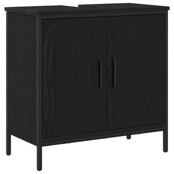 Maison Exclusive - Badeværelsesvaskeskab i sort eg 60 x 30 x 60 cm svart ek