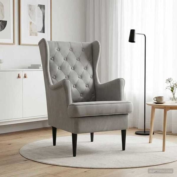 Maison Exclusive - Lysegrå Velour Stol