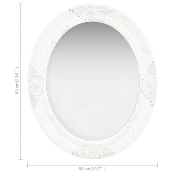 Maison Exclusive - Barockstil väggspegel 50x60 cm Vit Vit
