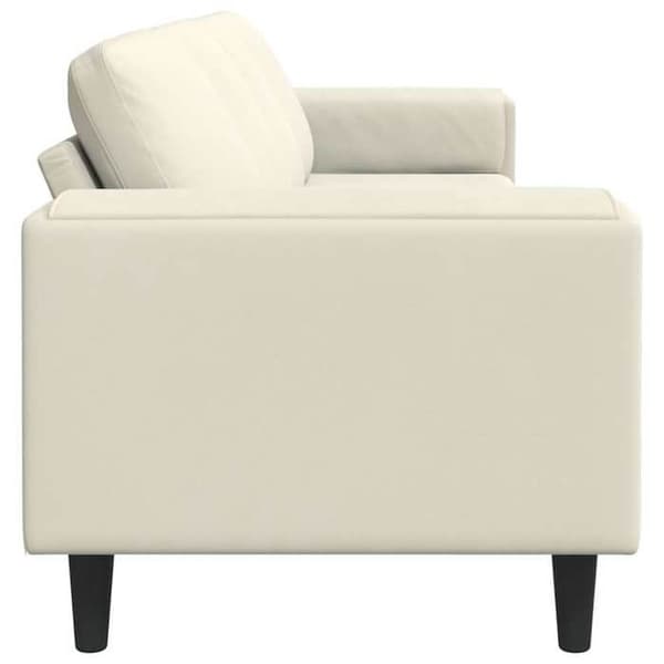 Soffa - EXKLUSIVT HUS - 250 x 77 x 76 cm - Kräm - Polyester - Svarta ben Grädde