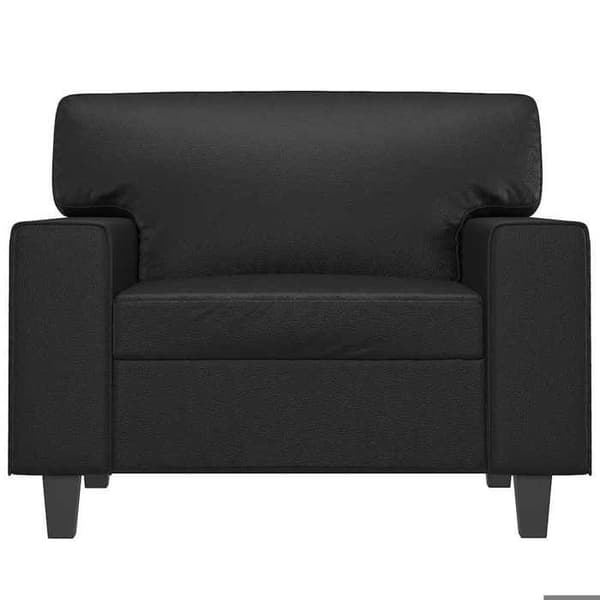 Maison Exclusive - Musta Tuoli 60 cm Keinonahkaa