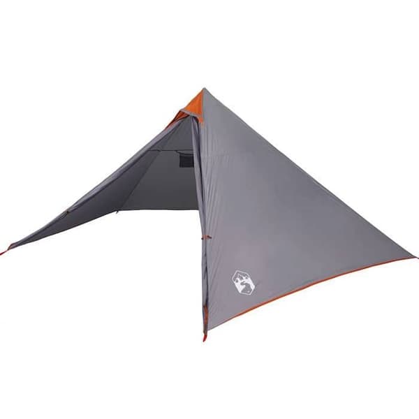 Maison Exclusive - Perhe-teltta tipi 7 hengelle harmaa ja oranssi vedenpitävä