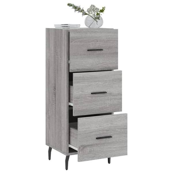 Maison Exclusive - Buffet Sonoma grå 34,5x34x90 cm Ingenjörsträ