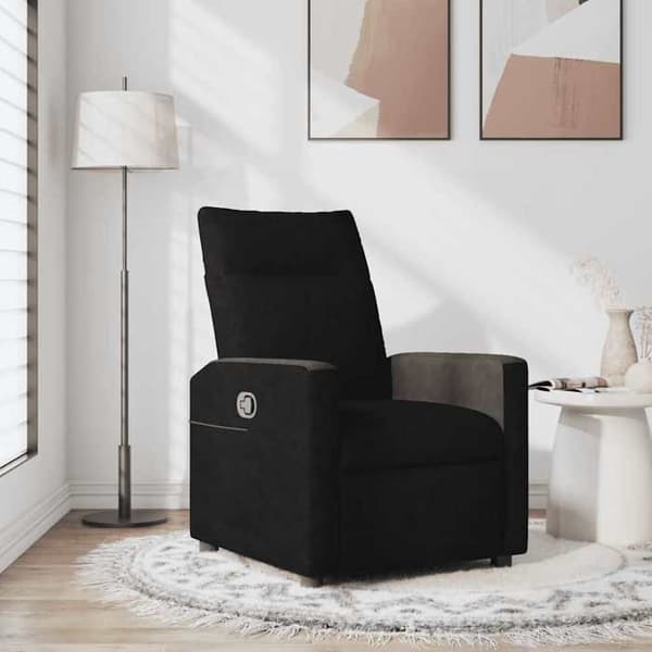 Maison Exclusive - Sort stof lænestol med vippefunktion