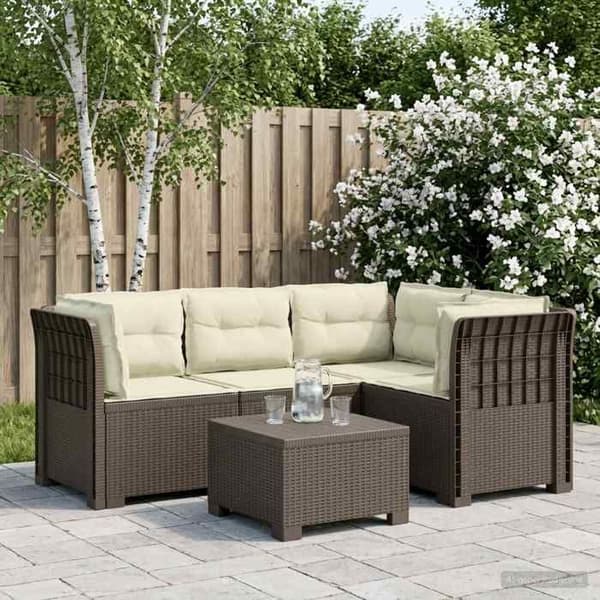 Havemøbel - EKSKLUSIVT HUS - 4-personers sofa - Rattan look - Polypropylen - UV-resistent