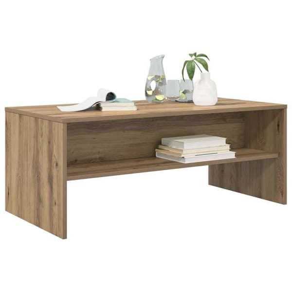 Bord - EKSKLUSIV HUS - 100 x 50 x 40 cm - Ingeniørtræ - Rektangulær - Indbyggede hylder