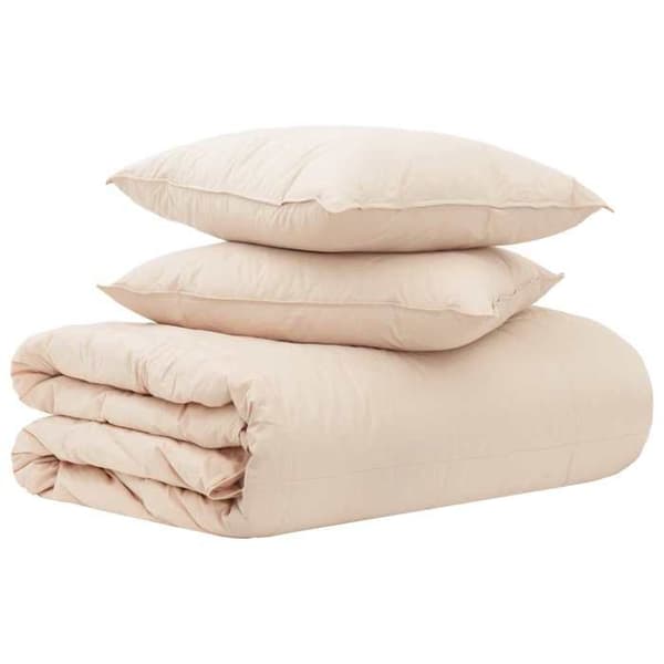 Maison Exclusive - Duvetset 2 pc 140 x 220 cm Kapok och Polyester Beige