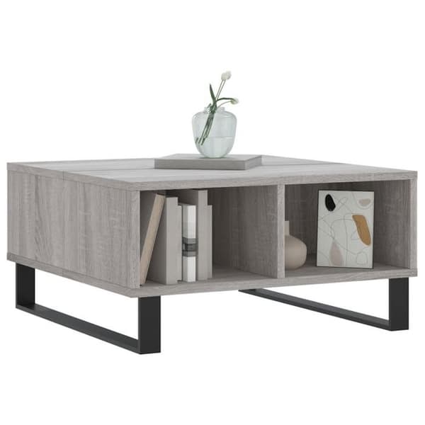 Maison Exclusive - Soffbord sonoma grå 60x60x30 cm ingenjörsträ