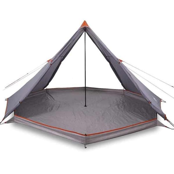 Maison Exclusive - Perheelle tarkoitettu 8 hengen harmaa ja oranssi vedenpitävä tipi-teltta
