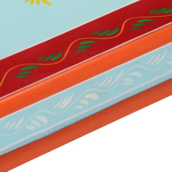 Maison Exclusive - Låg bord blå massiv mangoträ handmålad