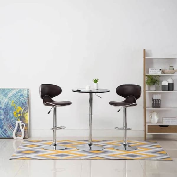 Maison Exclusive - Barstolar 2 st brun konstläder