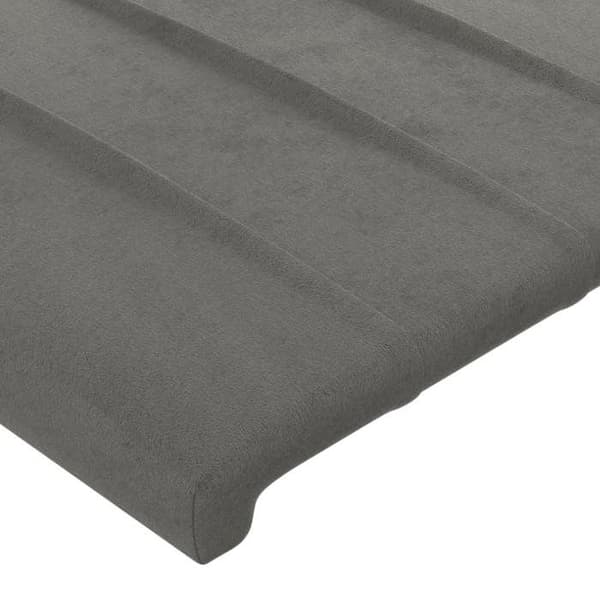 Maison Exclusive - LED-päätyharso Vaaleanharmaa 147x16x118/128 cm Sametti ljusgrått