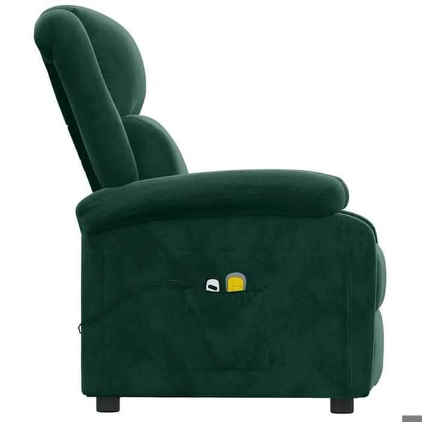 Maison Exclusive - Mørkegrøn velour massage stol