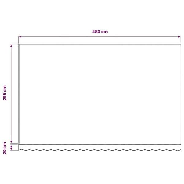 Maison Exclusive - Ersättningstyg för grått markis 500x300 cm polyester antracit