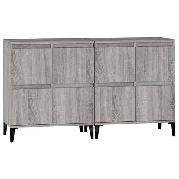 Maison Exclusive - Buffeter 2 stk sonoma grå 60x35x70 cm ingeniørtræ