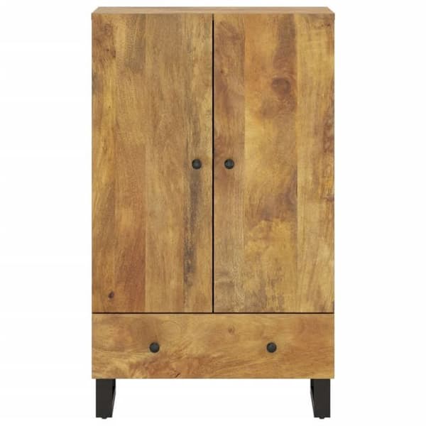 Maison Exclusive - Korkea buffet laatikolla 60x33x100cm massiivipuusta mangoa ja rautaa