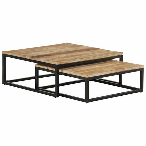 Maison Exclusive - 2 kpl mangopuun sohvapöytiä
