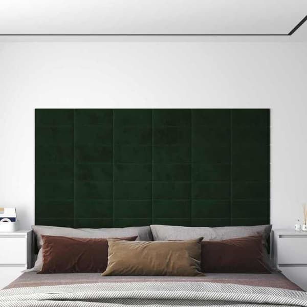 Maison Exclusive - Væghovedgærde 12 pc Mørkegrøn Velour