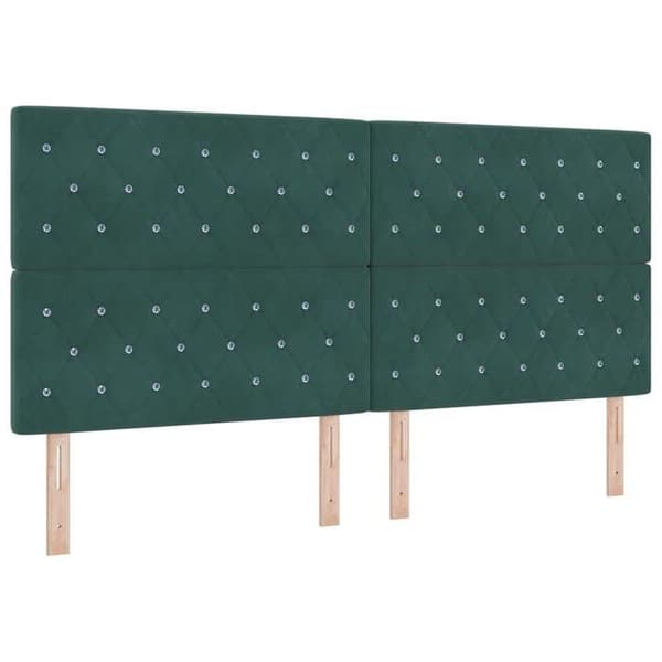 Maison Exclusive - Mörkgrön sänggavel 200 cm Sammet