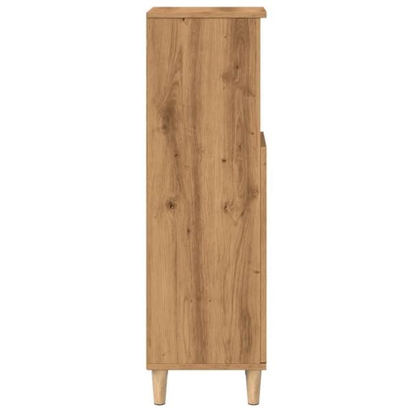 Badeværelsesskab - Eksklusivt Hus - Kolonne 30x30x100 cm - Eg - Eucalyptusfødder - Omvendelig dør Ek (träutseende)