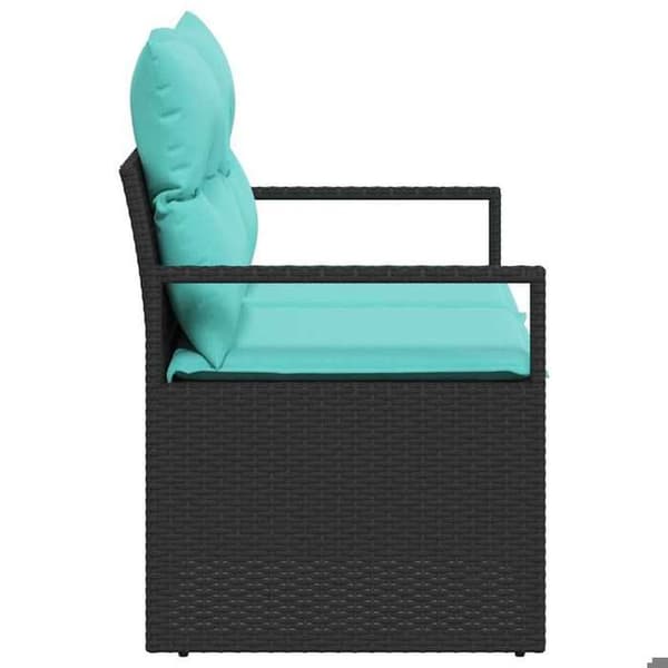 Maison Exclusive - Trädgårdsoffa med kudde 120 x 62 x 69 cm polyrotin