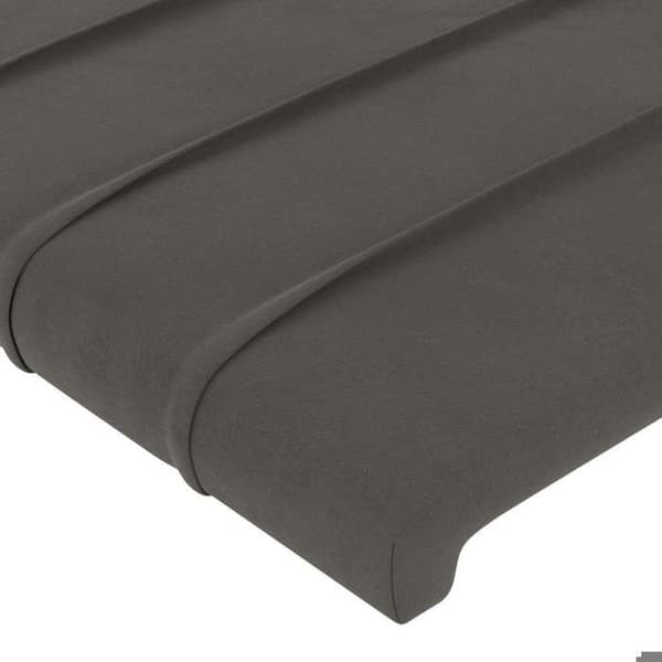 Maison Exclusive - Tummanharmaa pääty 80x5x78/88 cm Sametti
