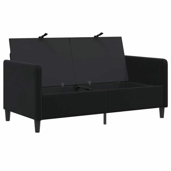 Maison Exclusive - Soffa med förvaring Svart 152 x 78 x 87 cm Polyester