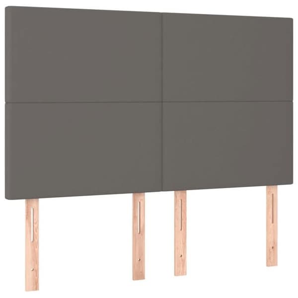 Maison Exclusive - Hovedgærde Grå 144x5x118/128 cm Simil læder Grå