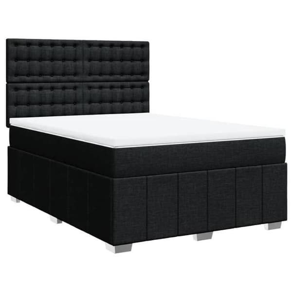 Sengestel med madras - Eksklusiv Hus - Sort - 140x190 cm - Lamelseng