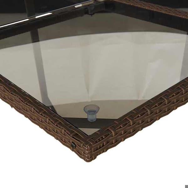 Maison Exclusive - 5-delt havemøbel sæt med brune poly rattan puder